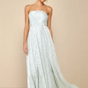 Elegant Green One-Shoulder Dress and Stylish Green Suit